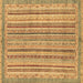 Square Machine Washable Oriental Brown Modern Rug, wshabs2413brn