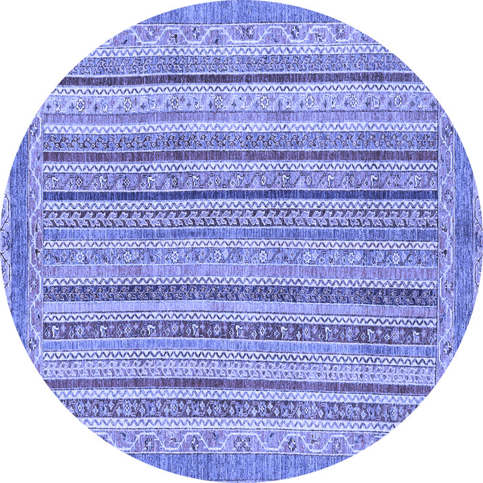 Round Oriental Blue Modern Rug, abs2413blu