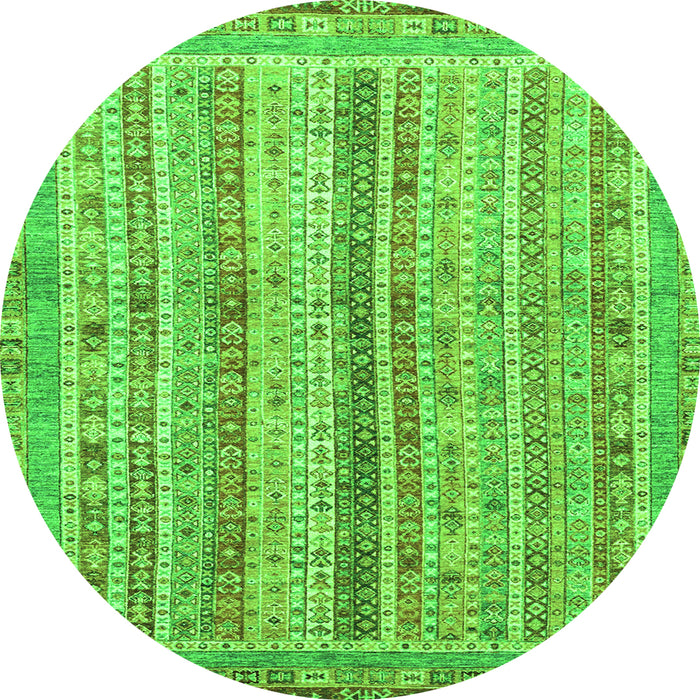 Round Oriental Green Modern Rug, abs2414grn