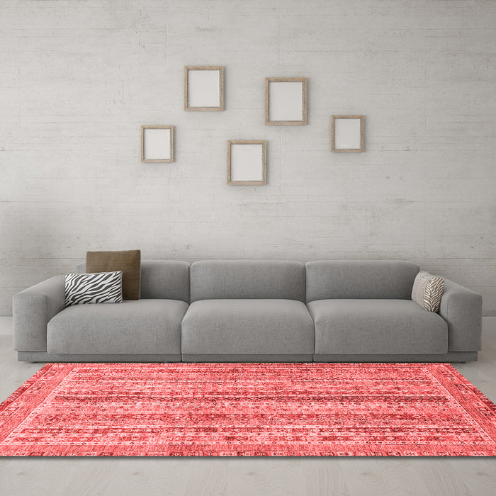 Modern Red Washable Rugs