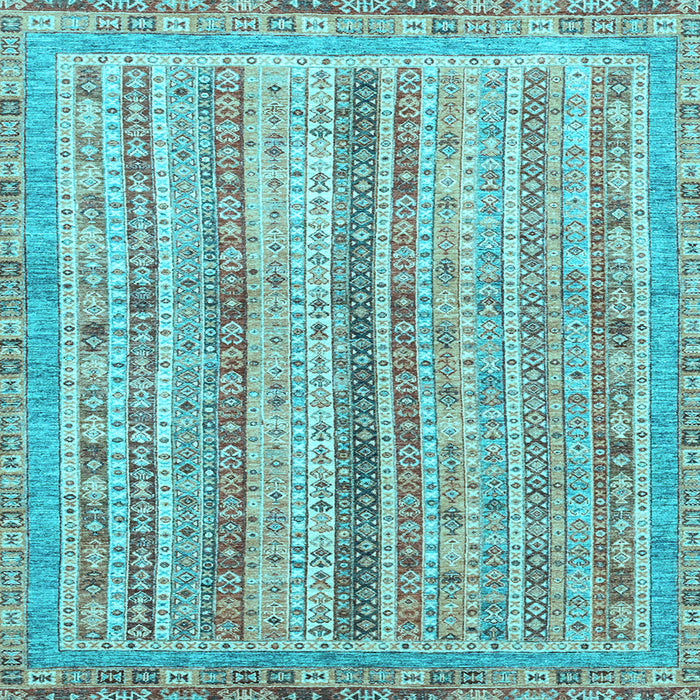 Square Oriental Light Blue Modern Rug, abs2414lblu