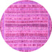 Round Oriental Pink Modern Rug, abs2414pnk