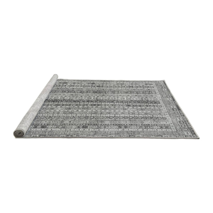 Sideview of Machine Washable Oriental Gray Modern Rug, wshabs2414gry