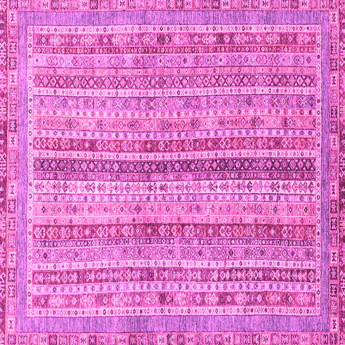 Square Machine Washable Oriental Pink Modern Rug, wshabs2414pnk