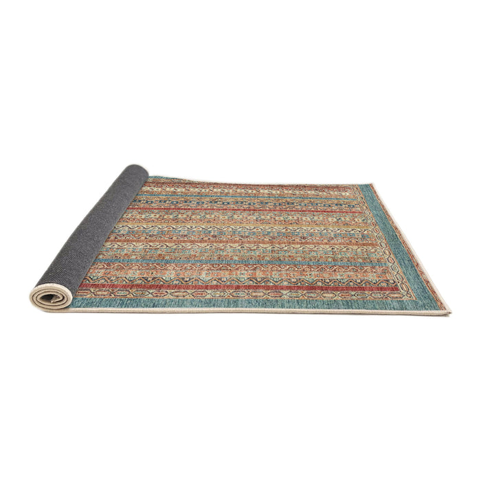 Sideview of Abstract Gold Brown Oriental Rug, abs2415