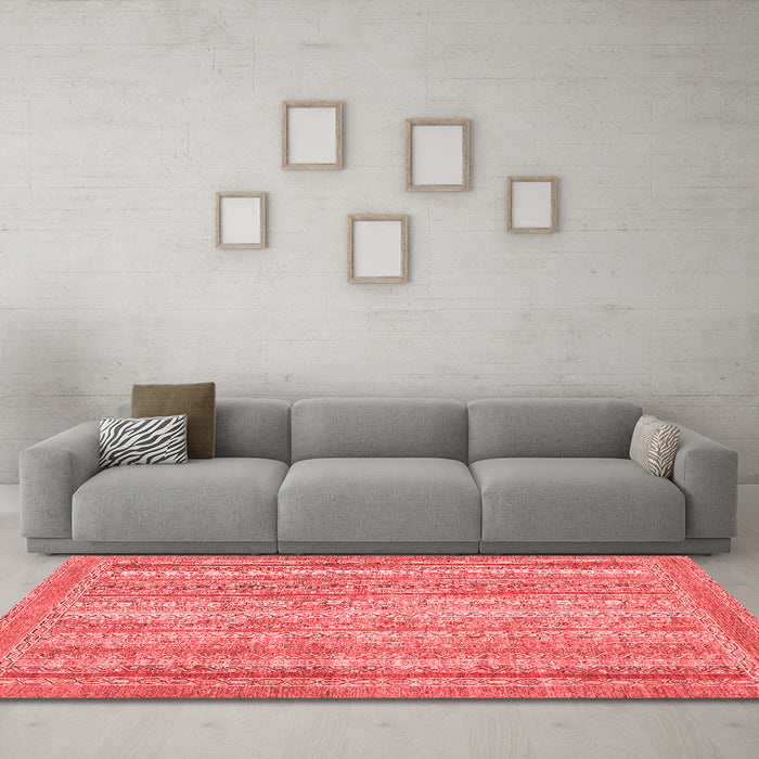 Modern Red Washable Rugs