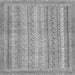 Square Machine Washable Oriental Gray Modern Rug, wshabs2415gry