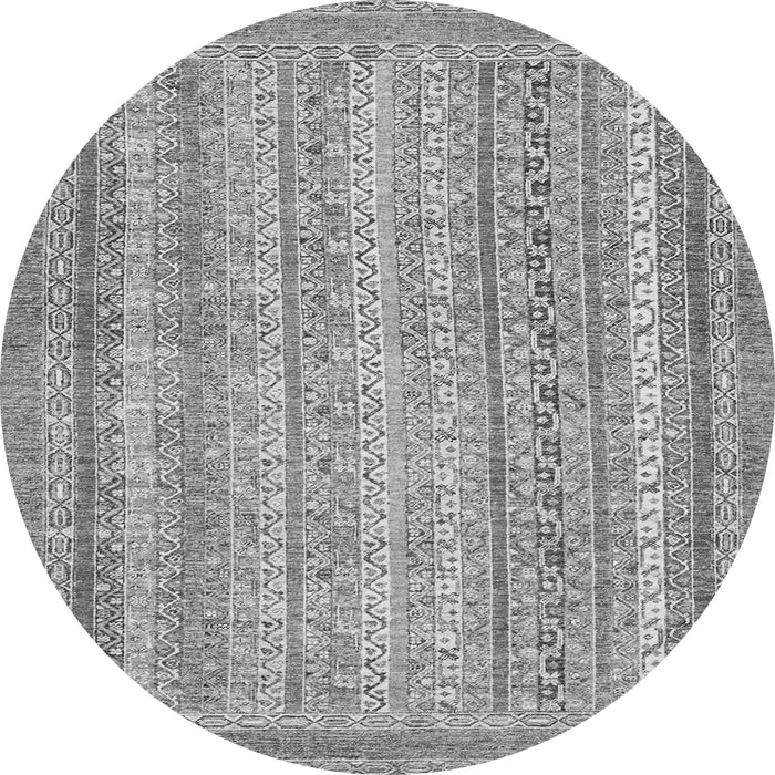 Round Oriental Gray Modern Rug, abs2415gry