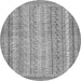 Round Oriental Gray Modern Rug, abs2415gry