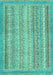 Oriental Turquoise Modern Rug, abs2415turq