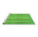 Sideview of Machine Washable Oriental Green Modern Area Rugs, wshabs2415grn