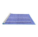 Sideview of Machine Washable Oriental Blue Modern Rug, wshabs2415blu