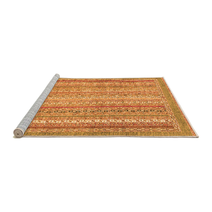 Sideview of Machine Washable Oriental Orange Modern Area Rugs, wshabs2415org