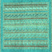 Square Oriental Turquoise Modern Rug, abs2415turq