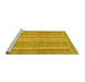 Sideview of Machine Washable Oriental Yellow Modern Rug, wshabs2415yw