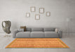 Machine Washable Oriental Orange Modern Area Rugs in a Living Room, wshabs2415org