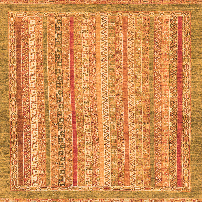 Square Machine Washable Oriental Orange Modern Area Rugs, wshabs2415org