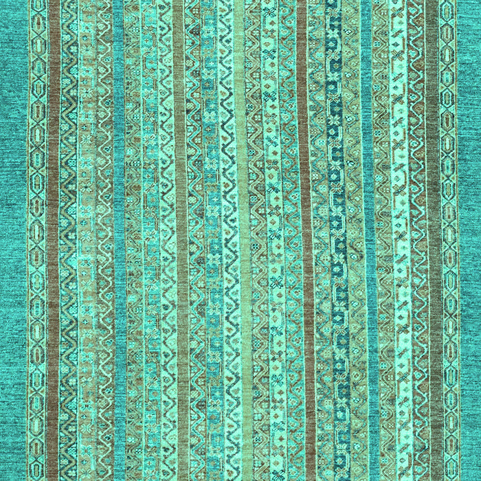 Machine Washable Oriental Turquoise Modern Area Rugs, wshabs2415turq