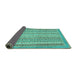 Sideview of Oriental Turquoise Modern Rug, abs2415turq