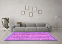 Machine Washable Oriental Purple Modern Rug, wshabs2415pur