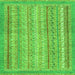 Square Oriental Green Modern Rug, abs2415grn