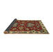 Sideview of Abstract Copper Green Modern Rug, abs2416