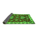 Sideview of Abstract Green Modern Rug, abs2416grn