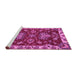 Sideview of Machine Washable Abstract Pink Modern Rug, wshabs2416pnk