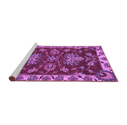 Sideview of Machine Washable Abstract Purple Modern Area Rugs, wshabs2416pur