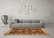 Machine Washable Abstract Brown Modern Rug in a Living Room,, wshabs2416brn