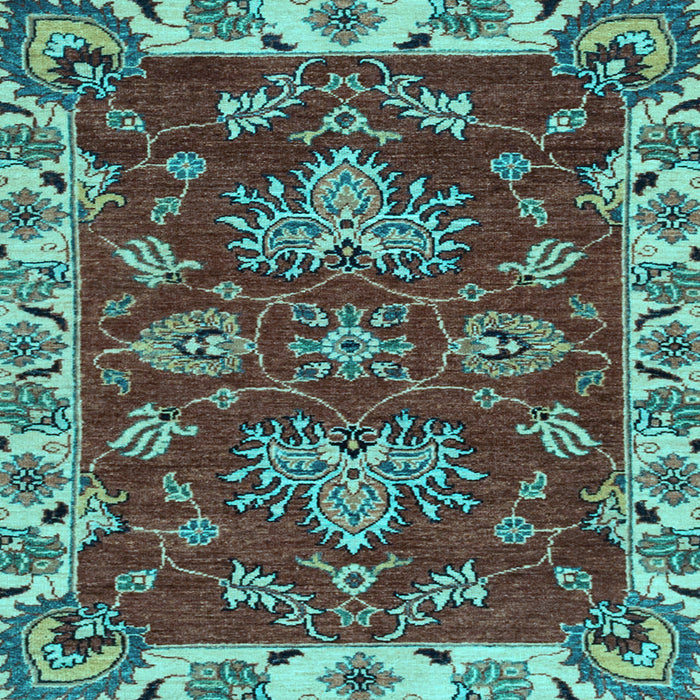 Square Machine Washable Abstract Light Blue Modern Rug, wshabs2416lblu