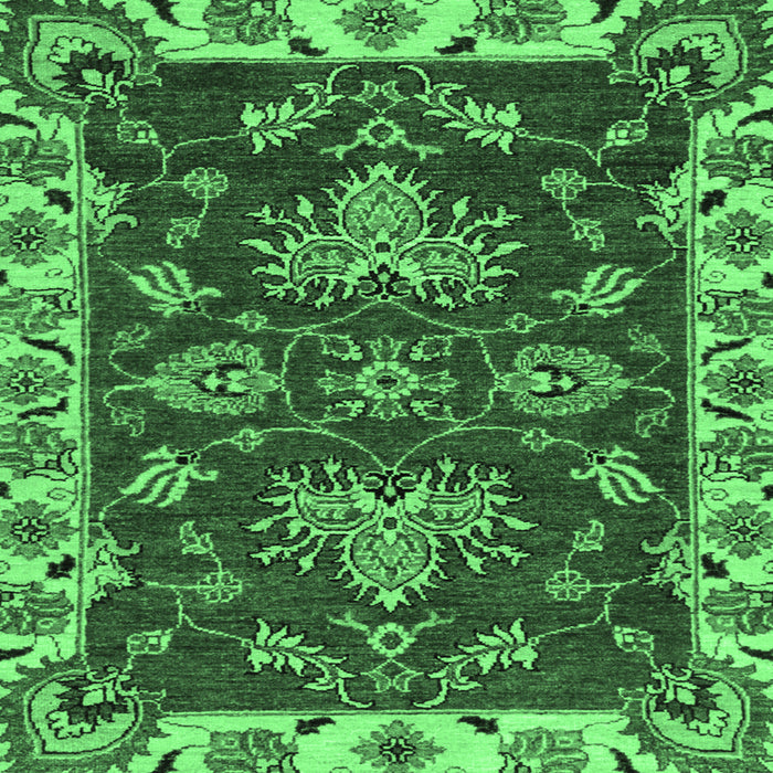 Square Abstract Emerald Green Modern Rug, abs2416emgrn