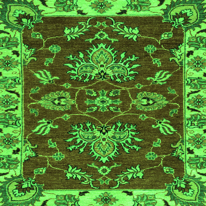 Square Abstract Green Modern Rug, abs2416grn