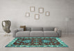 Machine Washable Abstract Light Blue Modern Rug in a Living Room, wshabs2416lblu