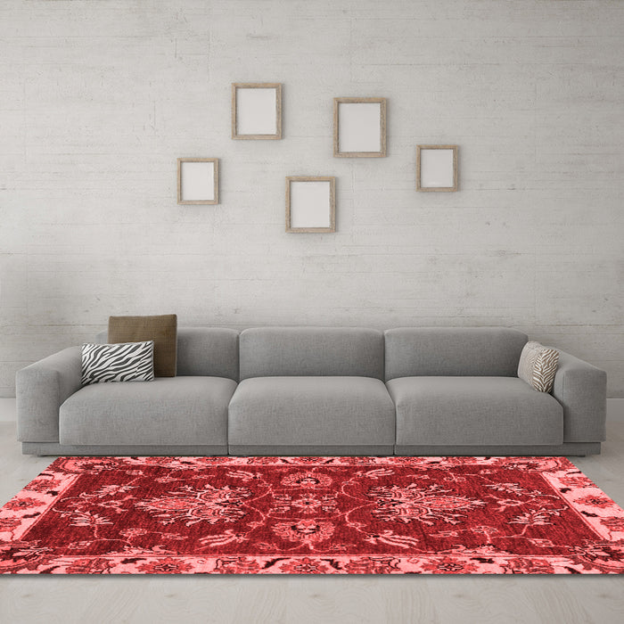 Modern Red Washable Rugs