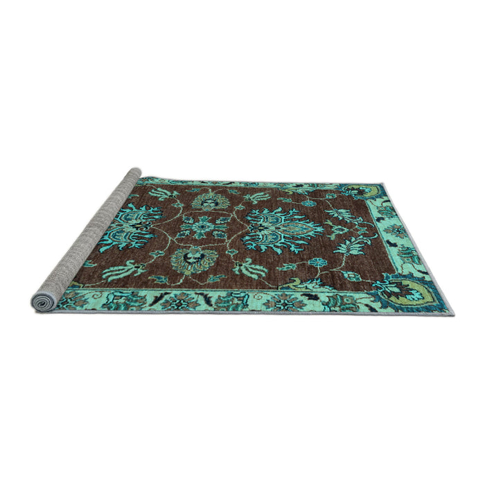 Sideview of Machine Washable Abstract Light Blue Modern Rug, wshabs2416lblu