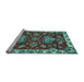 Sideview of Machine Washable Abstract Light Blue Modern Rug, wshabs2416lblu