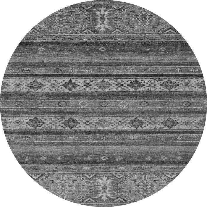 Round Abstract Gray Modern Rug, abs2417gry