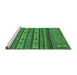 Sideview of Machine Washable Abstract Emerald Green Modern Area Rugs, wshabs2417emgrn