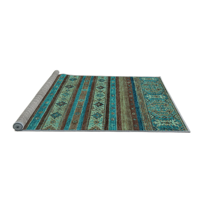 Sideview of Machine Washable Abstract Light Blue Modern Rug, wshabs2417lblu