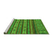 Sideview of Machine Washable Abstract Green Modern Area Rugs, wshabs2417grn