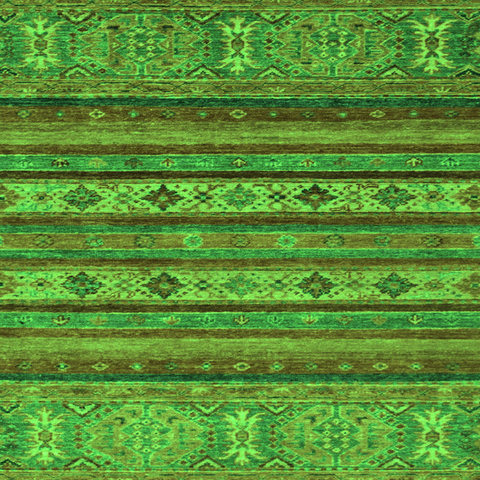 Square Abstract Green Modern Rug, abs2417grn