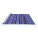 Sideview of Machine Washable Abstract Blue Modern Rug, wshabs2417blu