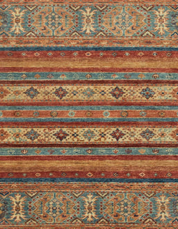 Abstract Orange Brown Modern Rug, abs2417