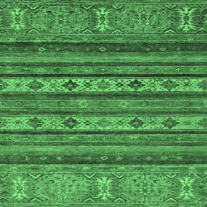 Square Machine Washable Abstract Emerald Green Modern Area Rugs, wshabs2417emgrn