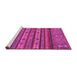 Sideview of Machine Washable Abstract Pink Modern Rug, wshabs2417pnk