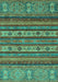 Abstract Turquoise Modern Rug, abs2417turq