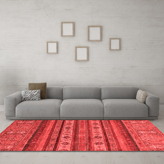 Modern Red Washable Rugs