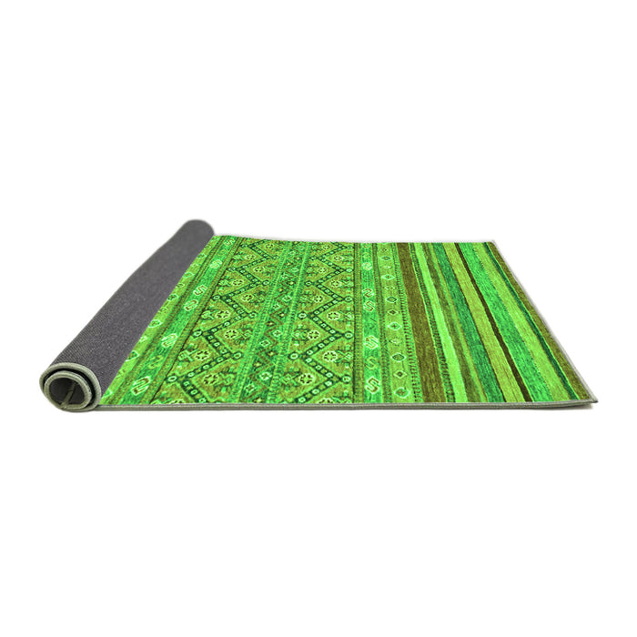 Sideview of Abstract Green Modern Rug, abs2418grn