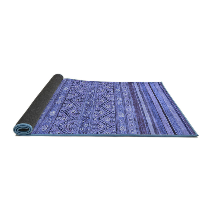 Sideview of Abstract Blue Modern Rug, abs2418blu